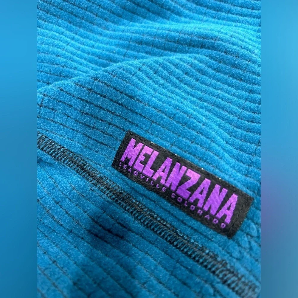 Melanzana Micro Grid Beanie Hat Adult Large Marine Blue NWT Microgrid